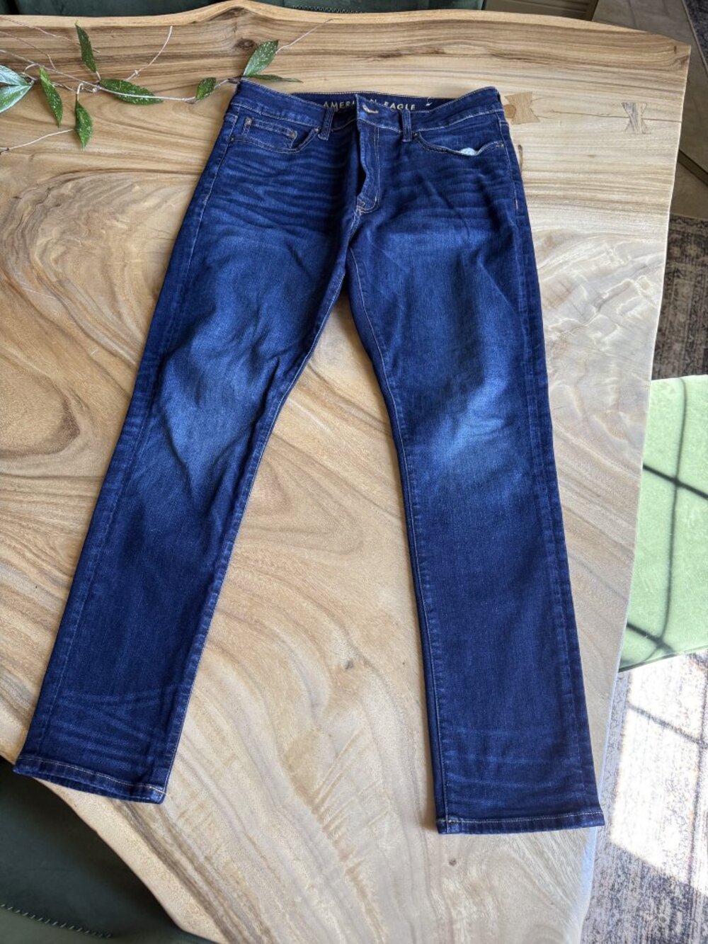 American Eagle Next Level Flex Straight Jeans Dark Wash Men's 33x30